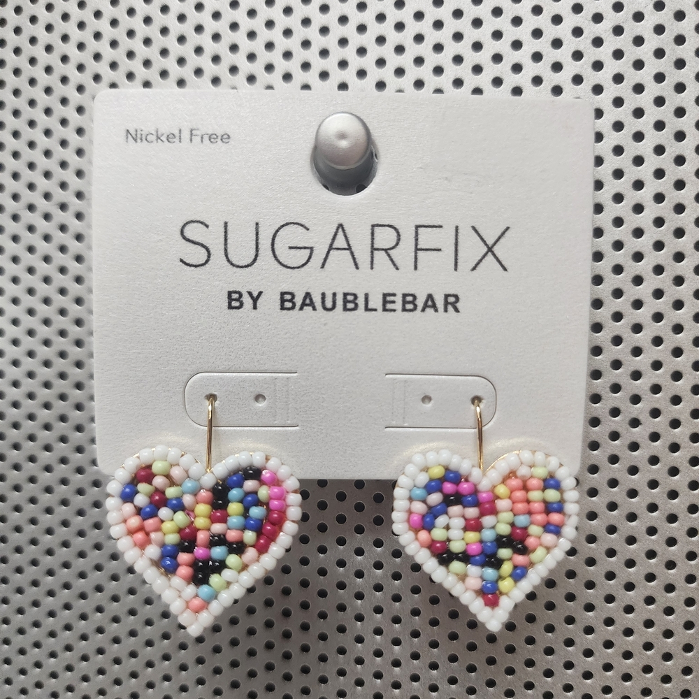BaubleBar Multicolor Heart Earrings